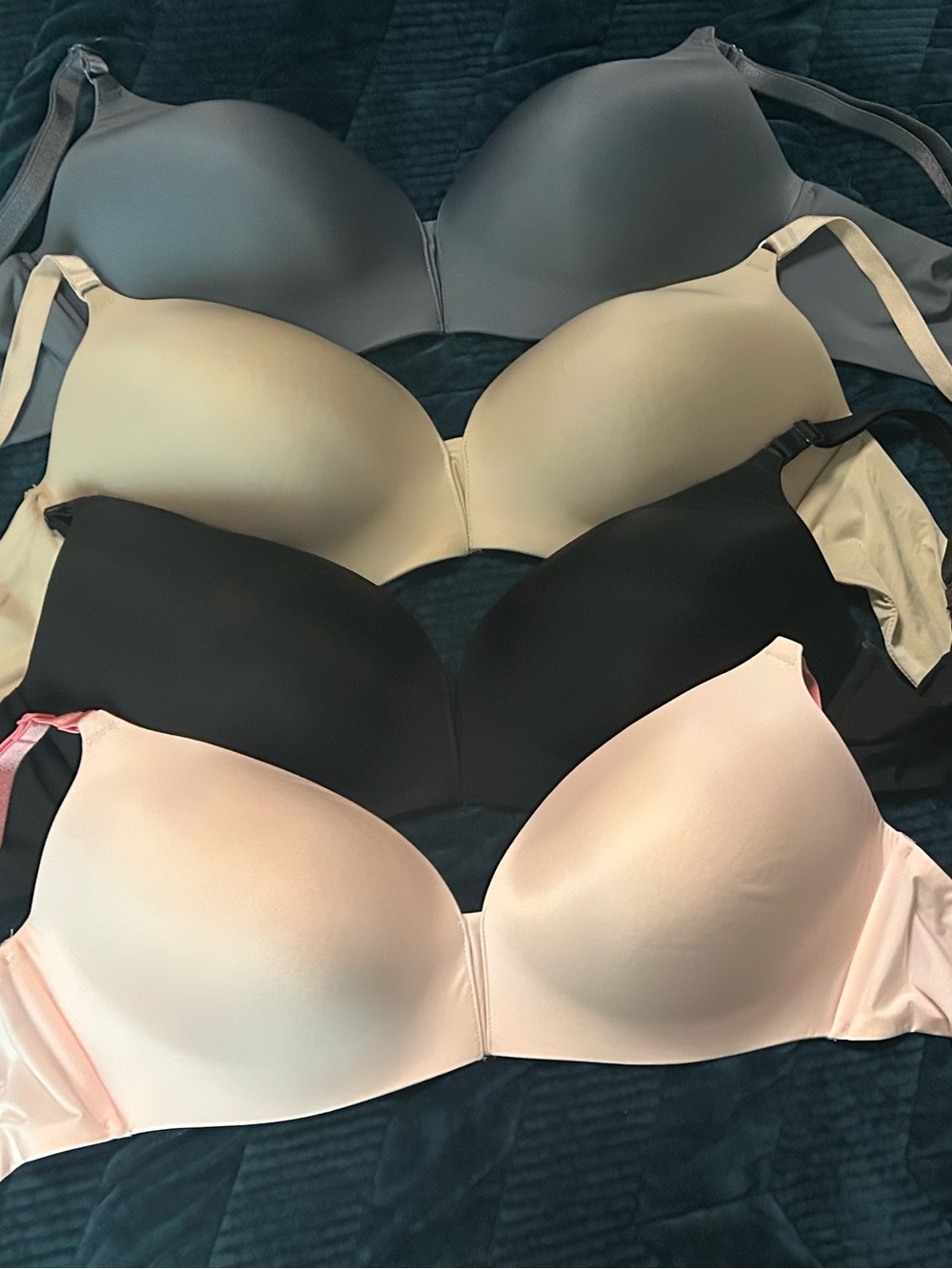 Victoria’s Secret Smooth T-Shirt Bras (Gray, Nude, Black, Blush) - NEVER WORN!